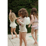 Konges Sløjd Rose Stripe Jade Ls Badedrakt