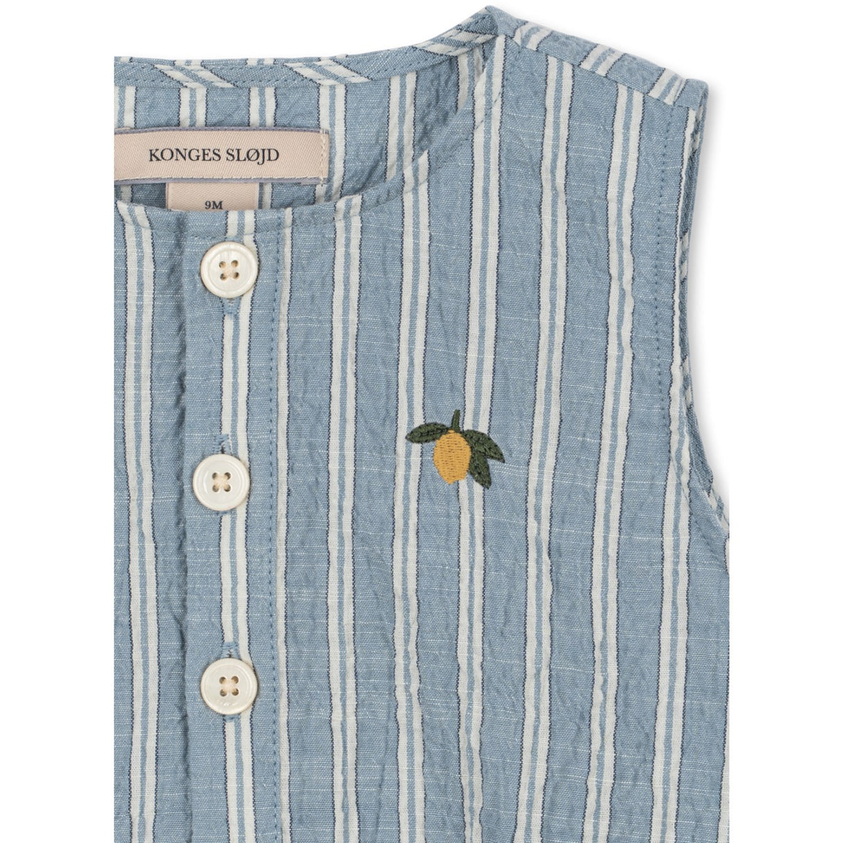 Konges Sløjd Trio Bleu Stripe Elliot Romper Gots