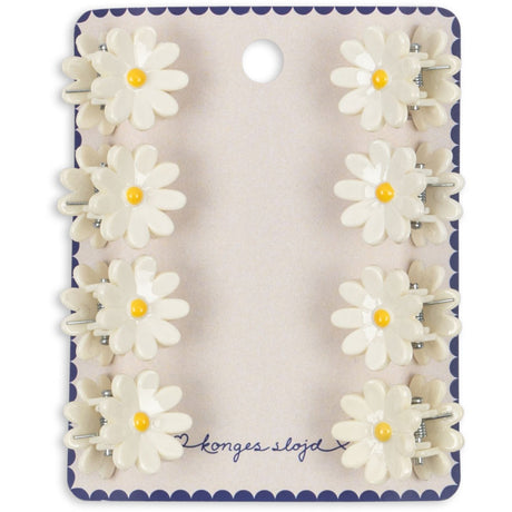 Konges Sløjd Antique White 8 Pakke Daisy Mini Hair Claw