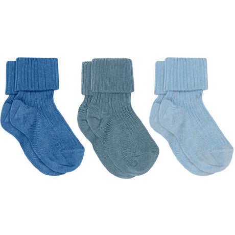 Mp Danmark High Tide Bomull Rib Baby Strømper - 3-pack