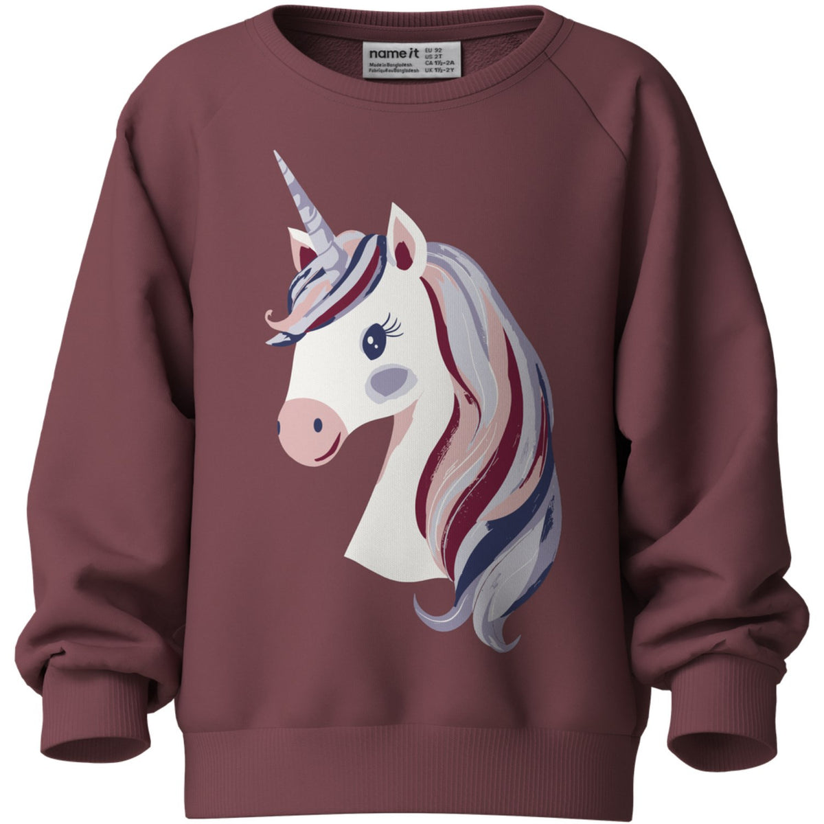 Name It Wild Ginger Unicorn Nmfvenus Ls Nreg Sweat Bru