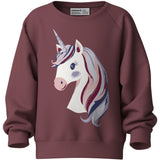 Name It Wild Ginger Unicorn Nmfvenus Ls Nreg Sweat Bru