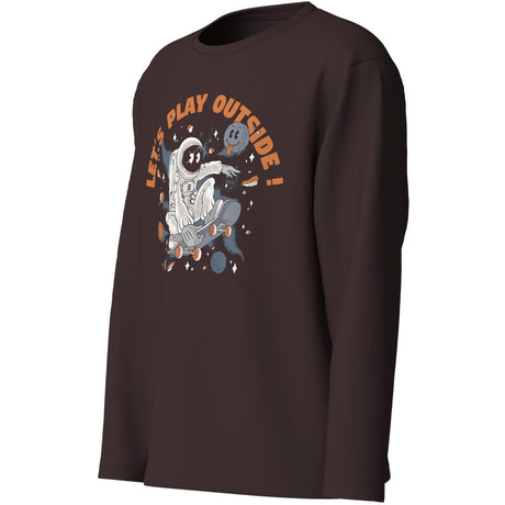 Name It Chocolate Plum Space Skate Nkmvictor Ls Nreg Topp