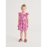 Bobo Choses Purple Tangerine All Over Ruffled Kjole