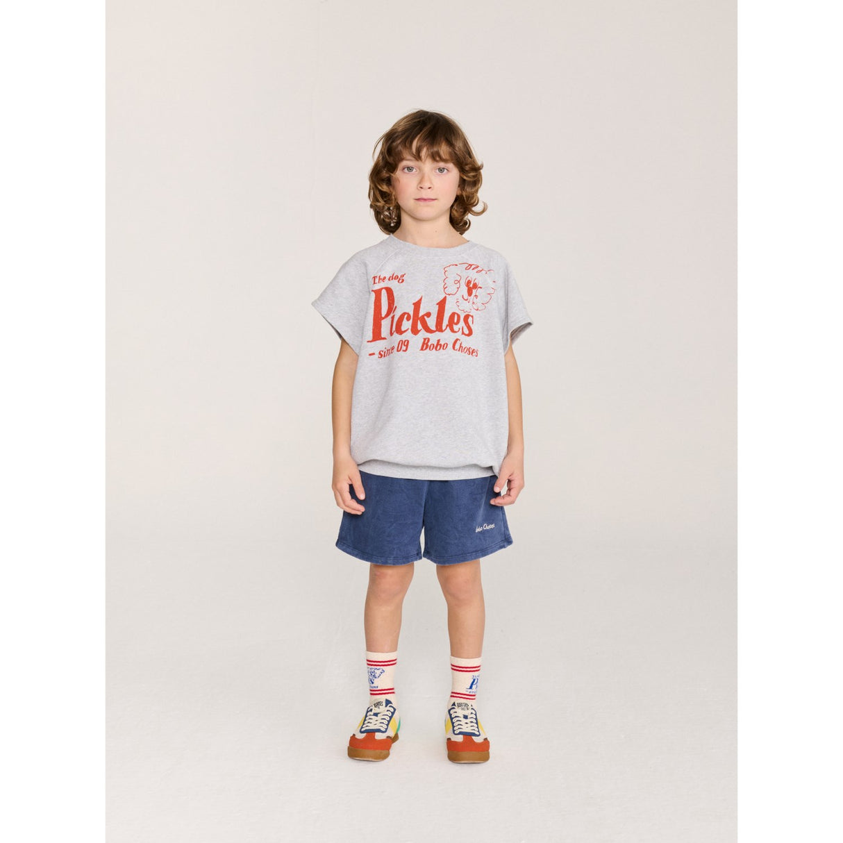 Bobo Choses Heather Grey Pickles The Dog Sleeveless Collegegenser