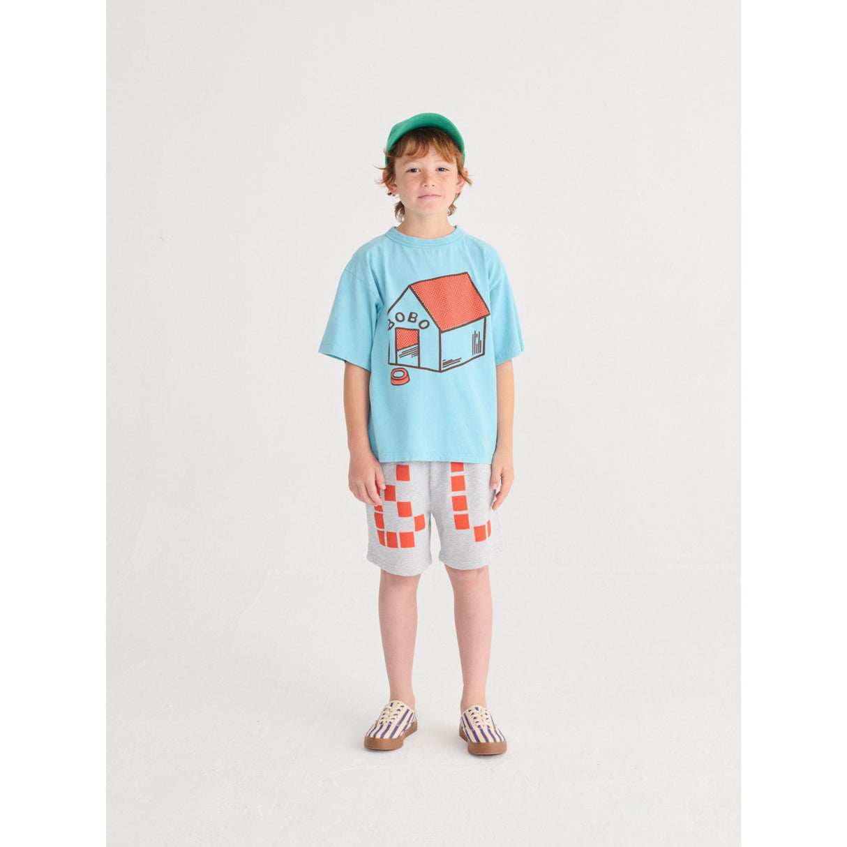 Bobo Choses Light Blue Pickles Is At Home T-Shirt