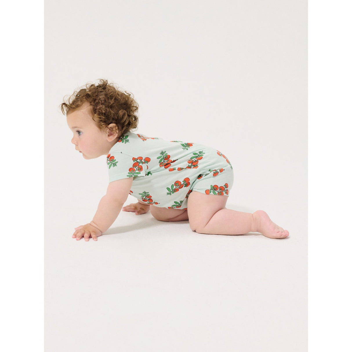 Bobo Choses Light Blue Juicy Tomatoes All Over Playsuit