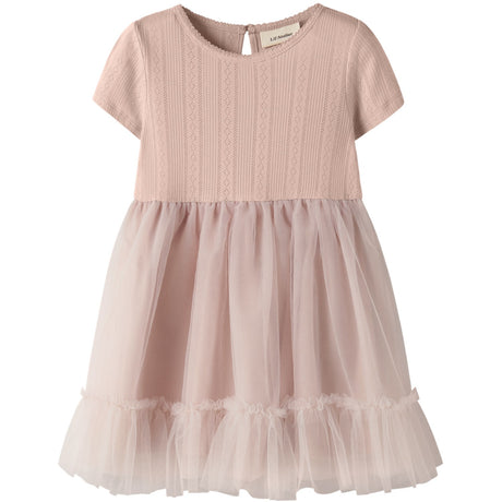 Lil'Atelier Peach Whip Nmffanella Ss Tyll Kjole Lil