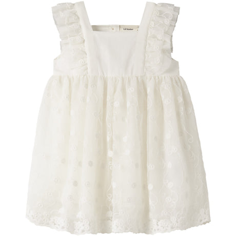 Lil'Atelier Coconut Milk Nmffeya Sl Tyll Kjole Lil