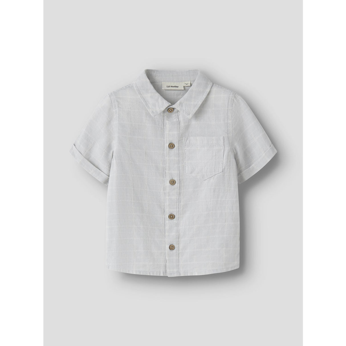 Lil'Atelier Gray Dawn Coconut Milk Nmmflorentin Ss Skjorte Lil