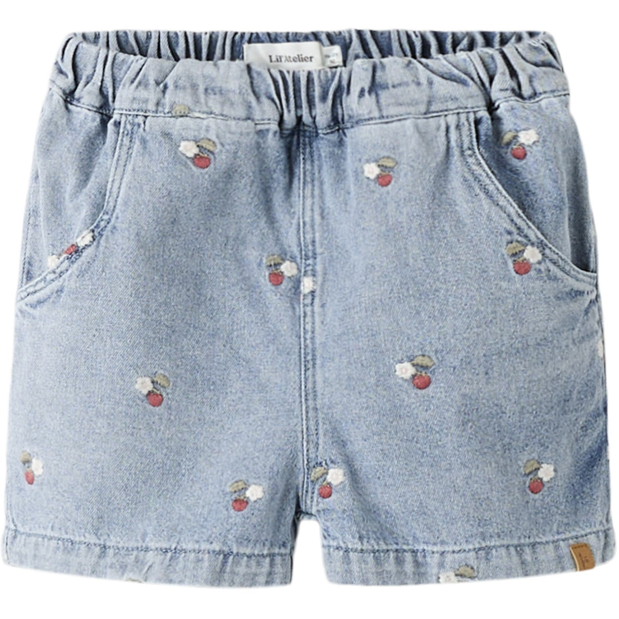 Lil'Atelier Medium Blue Denim Embroided Nmffunda Loose Emb Shorts 2106-Fd Lil