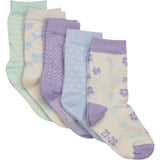 Minymo Lavender Strømper M/ Pattern 5-Pack