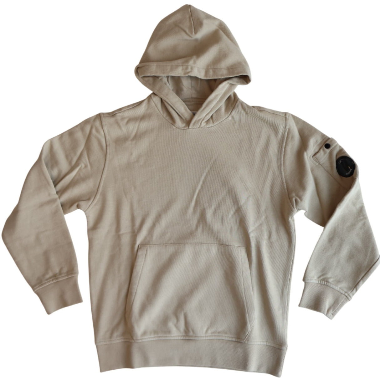 C.P. Company Light Sand Collegegenser W/Hood