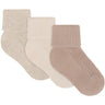 Minymo Birch Baby 2X2 Rib Strømpe 3-Pakning