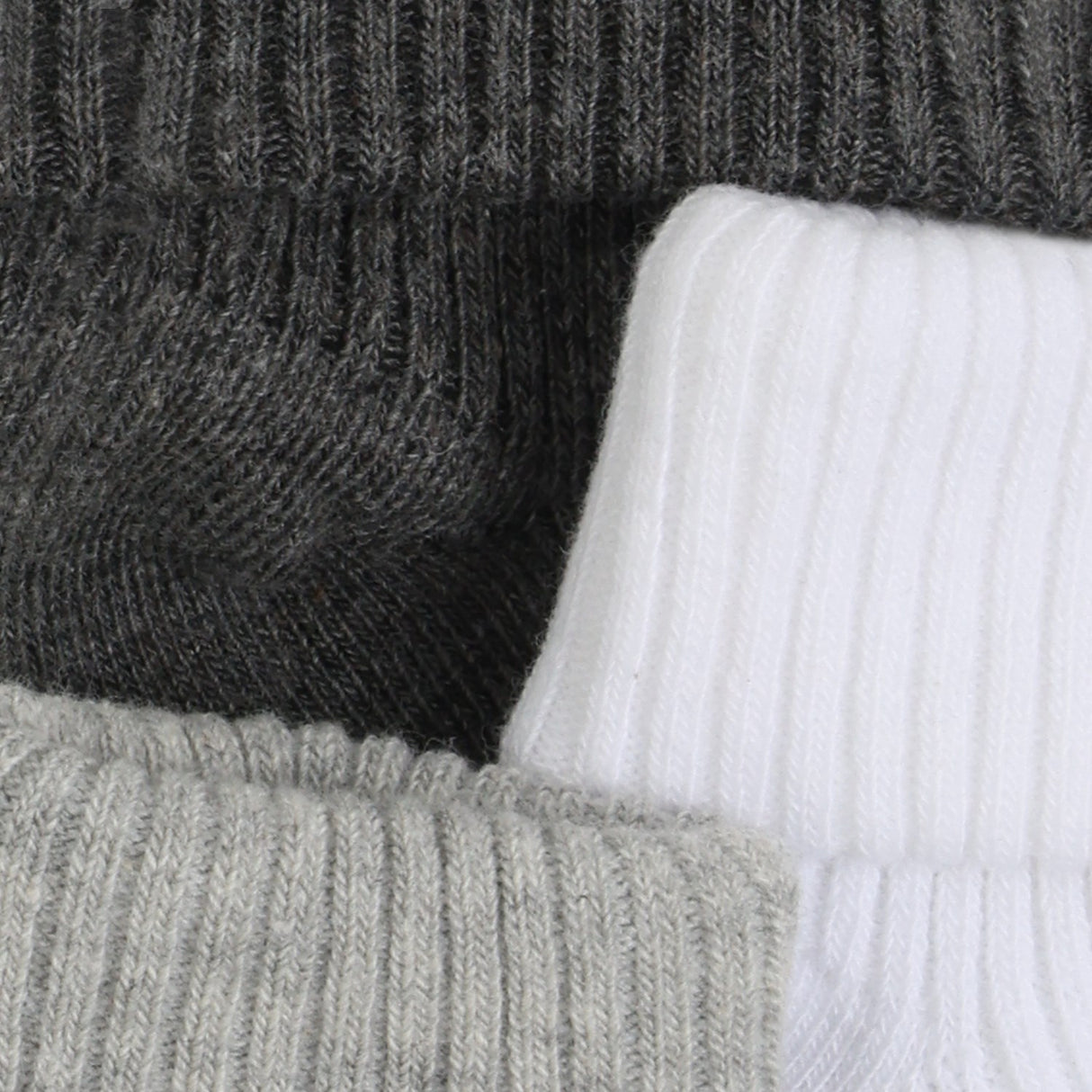Minymo Light Grey Melange Baby 2X2 Rib Strømpe 3-Pakning