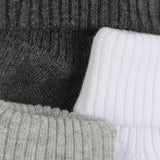 Minymo Light Grey Melange Baby 2X2 Rib Strømpe 3-Pakning