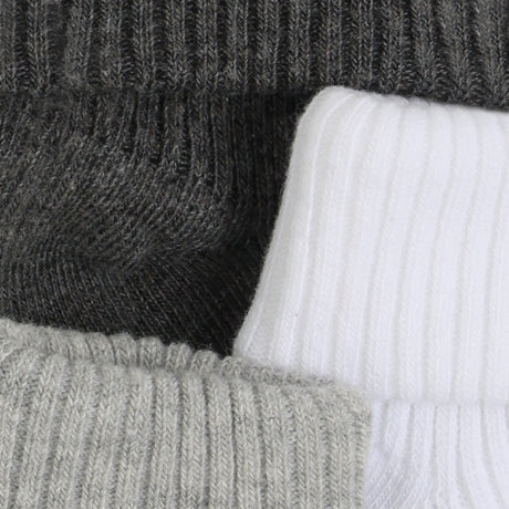 Minymo Light Grey Melange Baby 2X2 Rib Strømpe 3-Pakning