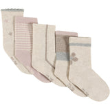 Minymo Shell Strømper M/ Pattern 5-Pack