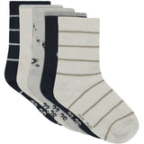 Minymo Willam Gray Strømper M/ Pattern 5-Pack