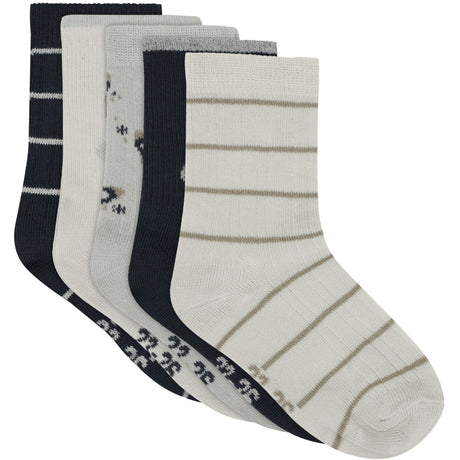 Minymo Willam Gray Strømper M/ Pattern 5-Pack