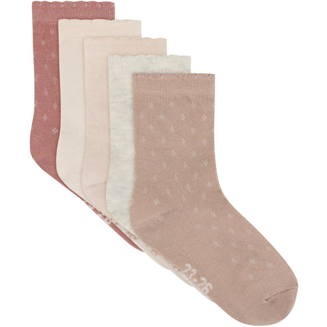 Minymo Rugby Tan Strømper M/ Strikk 5-Pack