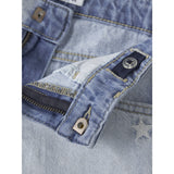 Name It Light Blue Bleached Denim Stars Nkfbella Reg Dnm Shorts 3674-Be Noos