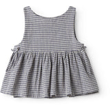 MarMar Cotton Linen Marine Check Tarame Topp