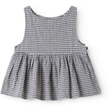 MarMar Cotton Linen Marine Check Tarame Topp