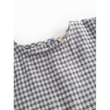MarMar Cotton Linen Marine Check Rovento Romper