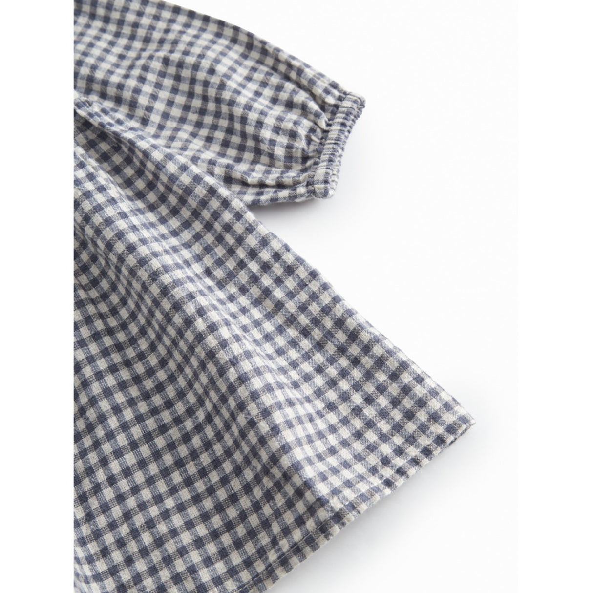 MarMar Cotton Linen Marine Check Dawson B Kjole