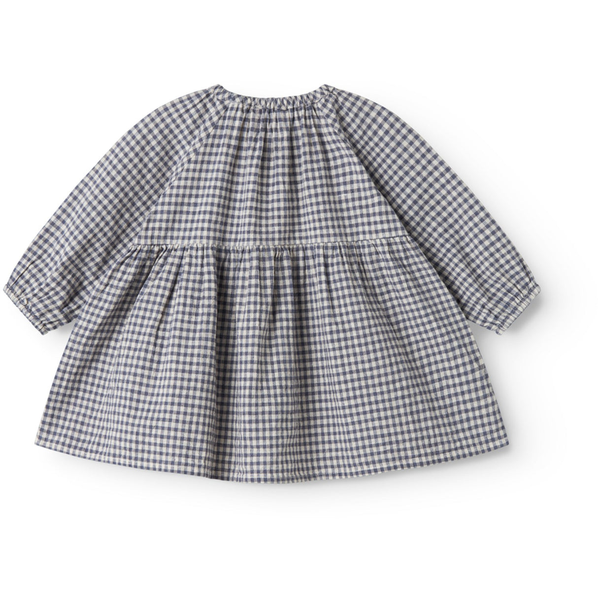 MarMar Cotton Linen Marine Check Dawson B Kjole