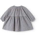 MarMar Cotton Linen Marine Check Dawson B Kjole