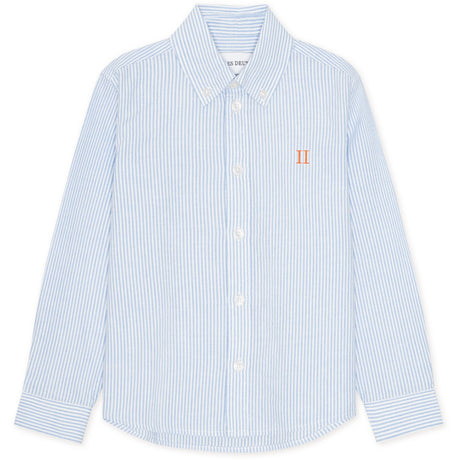 Les Deux Kids Light Blue/White Konrad Contrast Oxford Skjorte