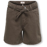 kids ONLY Chocolate Brown Koggianna Mw Belted Col Shorts Nov