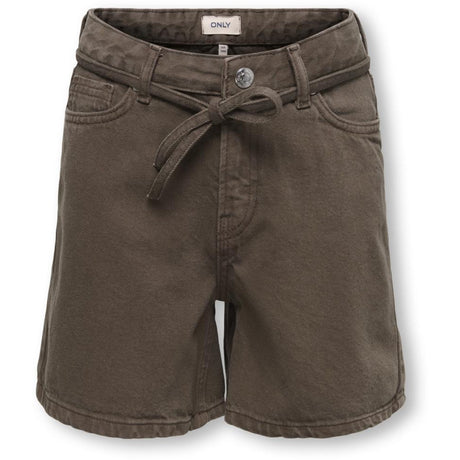 kids ONLY Chocolate Brown Koggianna Mw Belted Col Shorts Nov