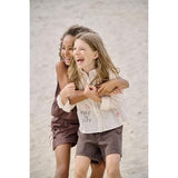 kids ONLY Chocolate Brown Koggianna Mw Belted Col Shorts Nov