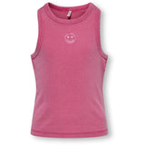 kids ONLY Magenta Smiley Kogjilly Emb Washed Tank Topp Jrs