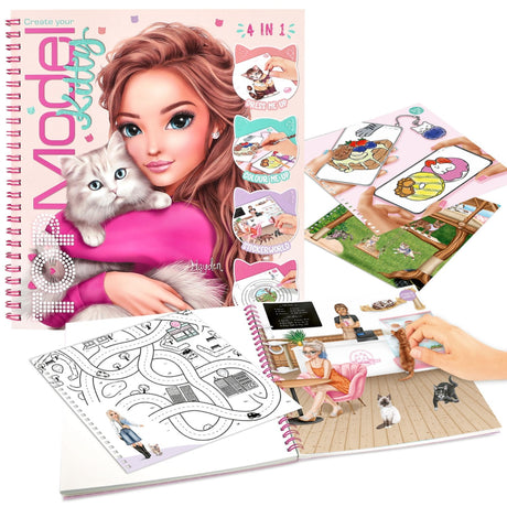 TOPModel Kitty Colouring Bok
