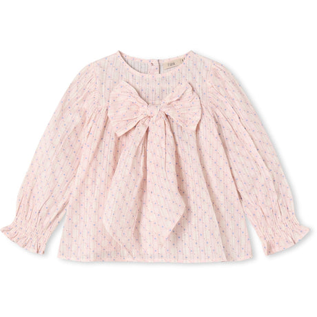 Fliink Chalk Pink Check Aop Zorro Ls Bue Bluse