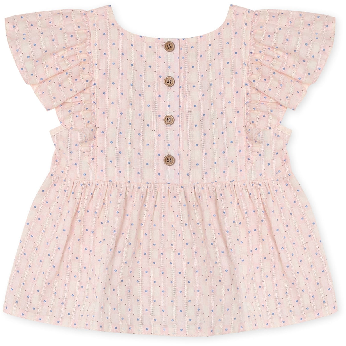 Fliink Chalk Pink Check Aop Zorro Sl Topp