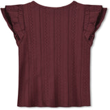 Fliink Burgendy Gabby Ss Bluse