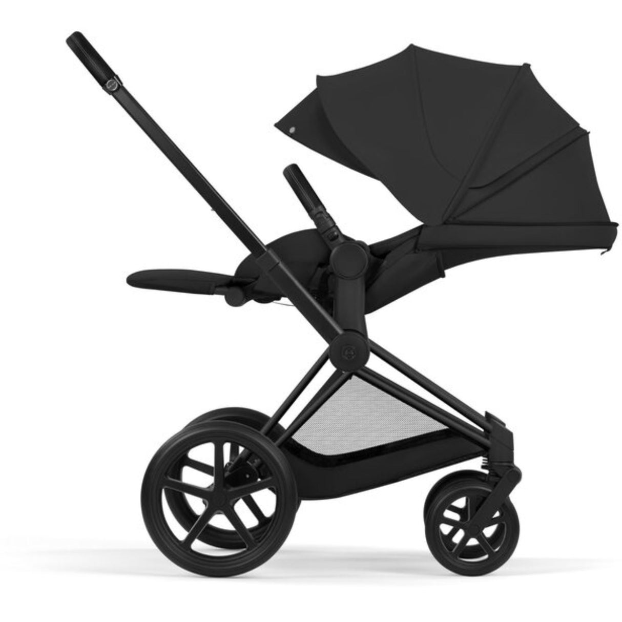 Cybex Sepia Black/Black Priam Comfort Matt Black Inklusiv Foldbar Liggedel
