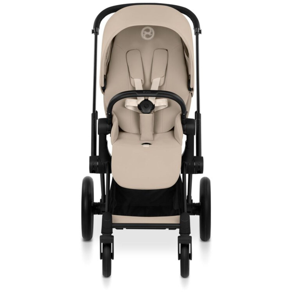 Cybex Cozy Beige/Beige Priam Comfort Matt Black Inklusiv Foldbar Liggedel