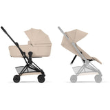 Cybex Cozy Beige/Beige Coÿa Comfort Matt Black Inklusiv Foldbar Liggedel