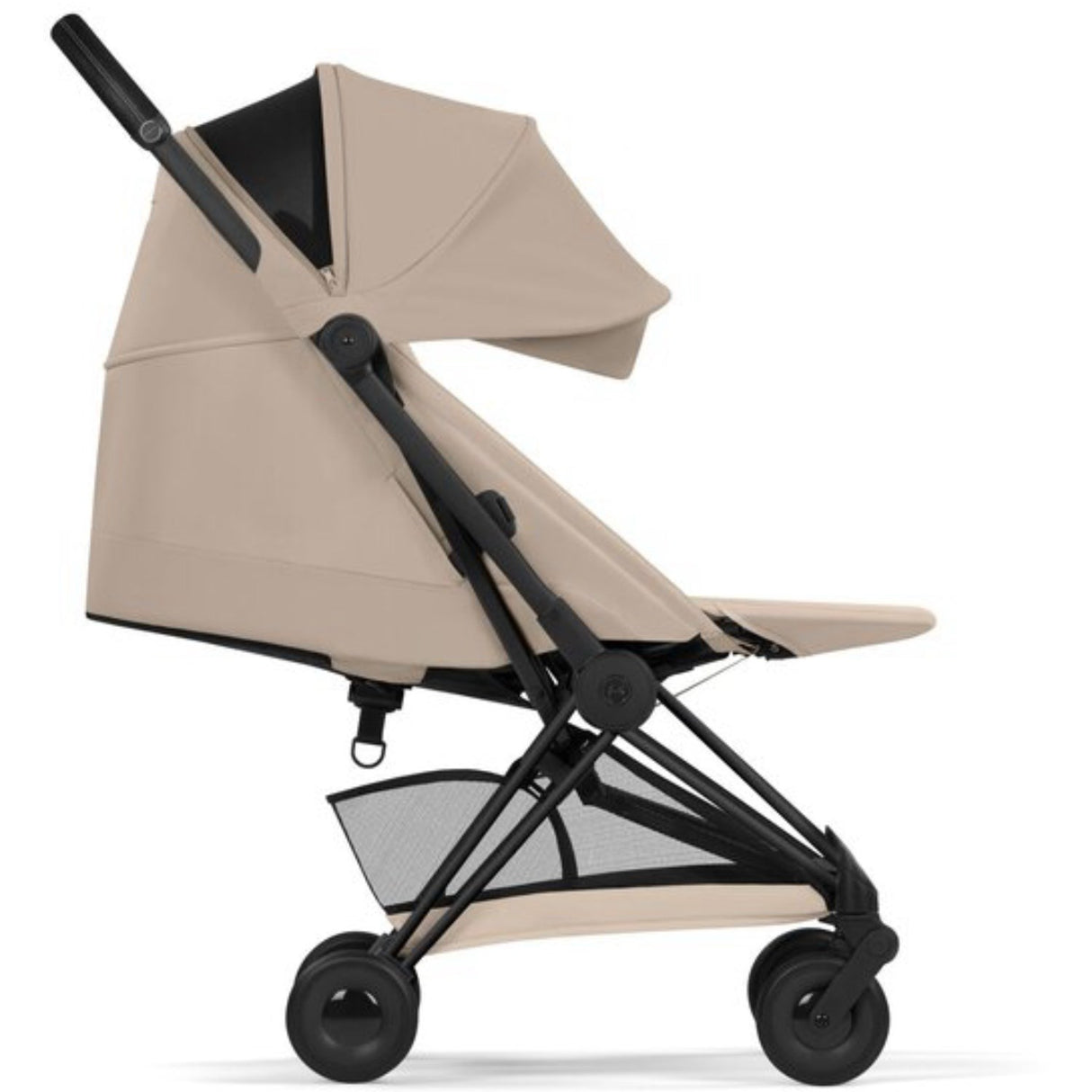 Cybex Cozy Beige/Beige Coÿa Comfort Matt Black Inklusiv Foldbar Liggedel