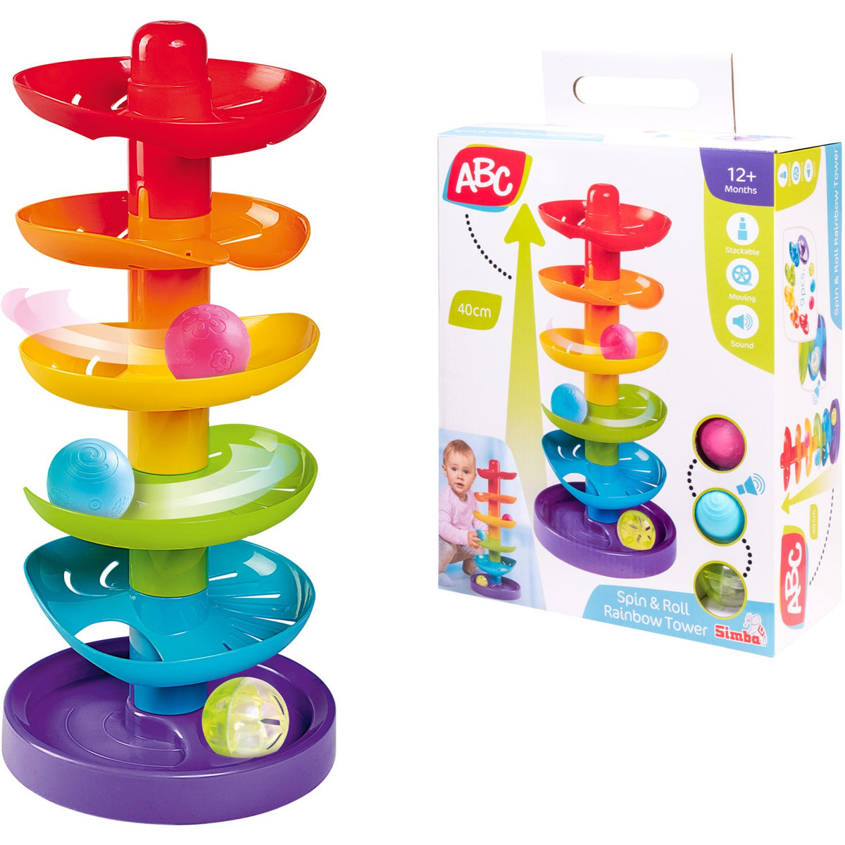 Kjøp Simba Toys ABC Rainbow Ball Drop Tower | Luksusbaby
