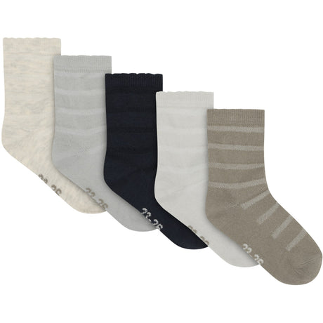 Minymo Night Gray Strømper M/ Strikk 5-Pack