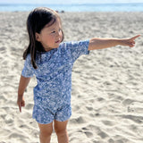 Petit Crabe Evening Sky (Made With Liberty© Fabric) Luna Boatneck Uv-Shirt S/S