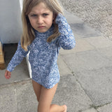 Petit Crabe Evening Sky (Made With Liberty© Fabric) Sydney Uv Swimshirt L/S