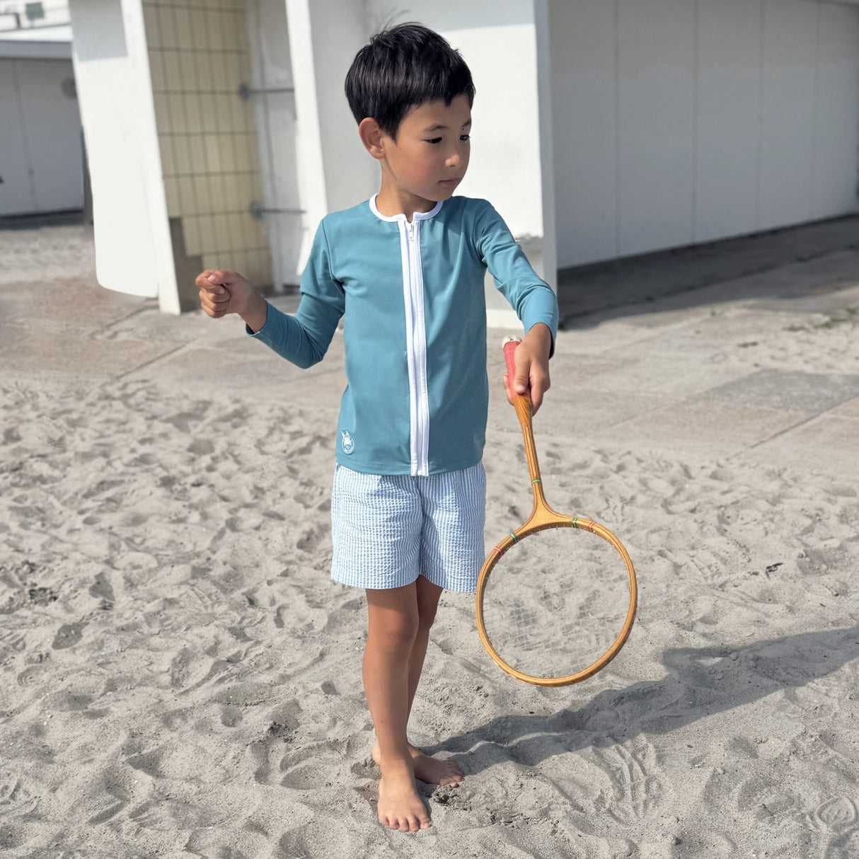 Petit Crabe Stone Basic Glidelås Uv-Swim Skjorte L/S
